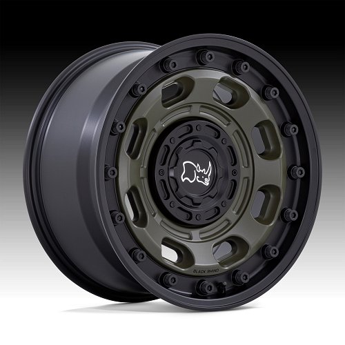 Black Rhino Atlas OD Green Custom Truck Wheels 1